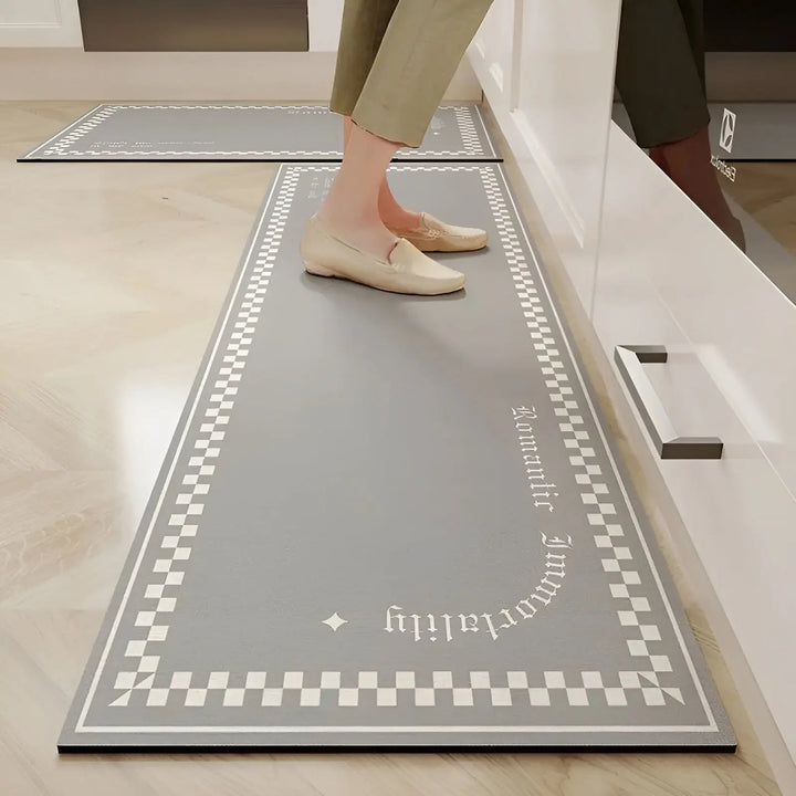Quick-Drying Super Absorbent Non-Slip Kitchen Mat - SplashEase-Letters-15.75 in x 23.62 in-Nora Luxe