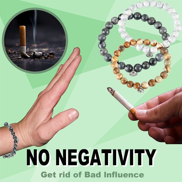 Quit Smoking Bracelet | Natural Gemstones | Health Benefits-Black-Nora Luxe