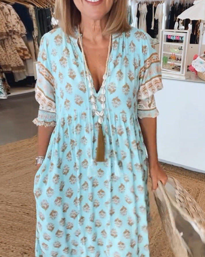 Radiant summer dress – Fleur-Blue-S-Nora Luxe