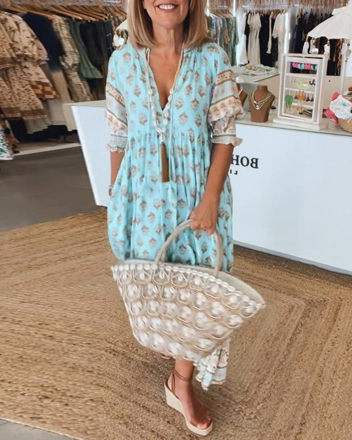 Radiant summer dress – Fleur-Blue-S-Nora Luxe