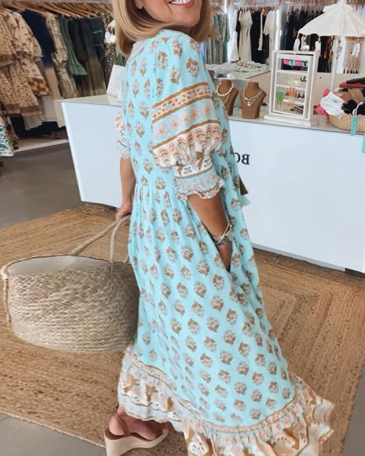 Radiant summer dress – Fleur-Blue-S-Nora Luxe