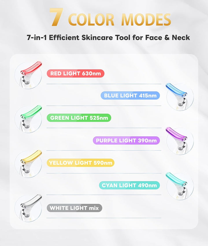RadiantGlow 7-Color Facial Massager-Nora Luxe