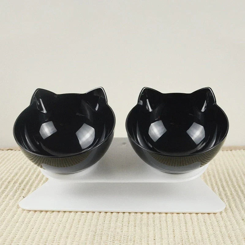 Raised Cat Bowl - ErgoBowl-Black-Nora Luxe
