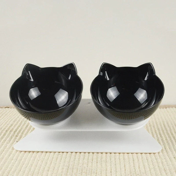 Raised Cat Bowl - ErgoBowl-Black-Nora Luxe