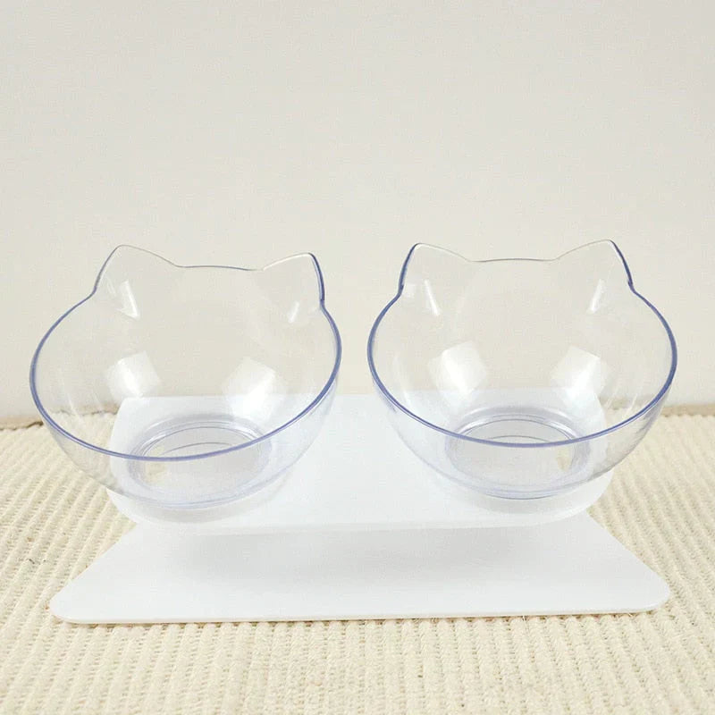 Raised Cat Bowl - ErgoBowl-Transparent-Nora Luxe