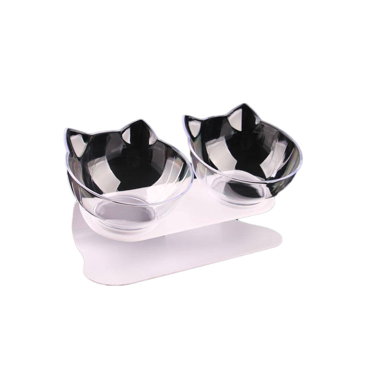 Raised Cat Bowl - ErgoBowl-Transparent-Nora Luxe