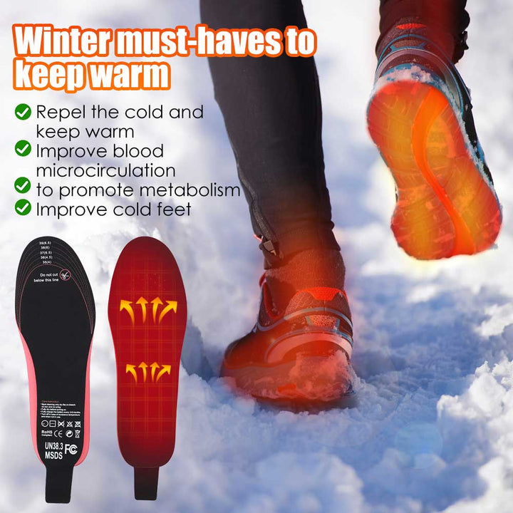 Rechargeable Heated Insoles - Aurora-6.5 - 8.0-Nora Luxe