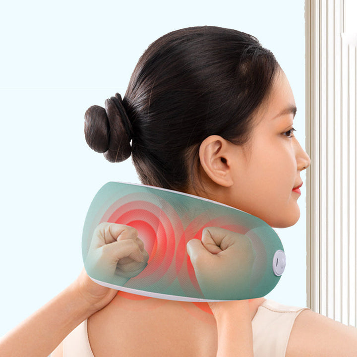 Rechargeable Heating Cushion with Neck Massage - CozyTherm-Dark blue-Nora Luxe