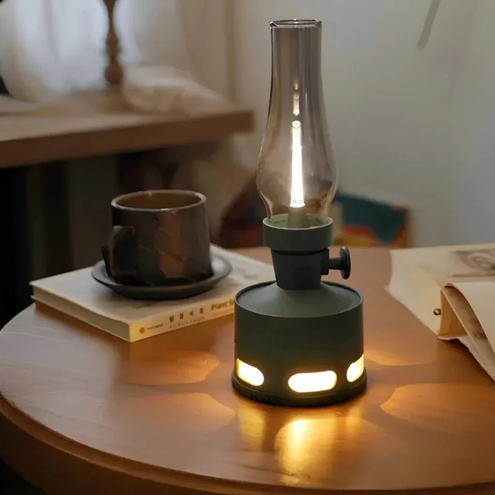 Rechargeable Vintage LED Lantern - LumaLantern-Green-Nora Luxe
