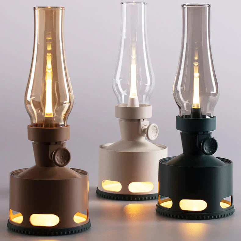 Rechargeable Vintage LED Lantern - LumaLantern-Green-Nora Luxe