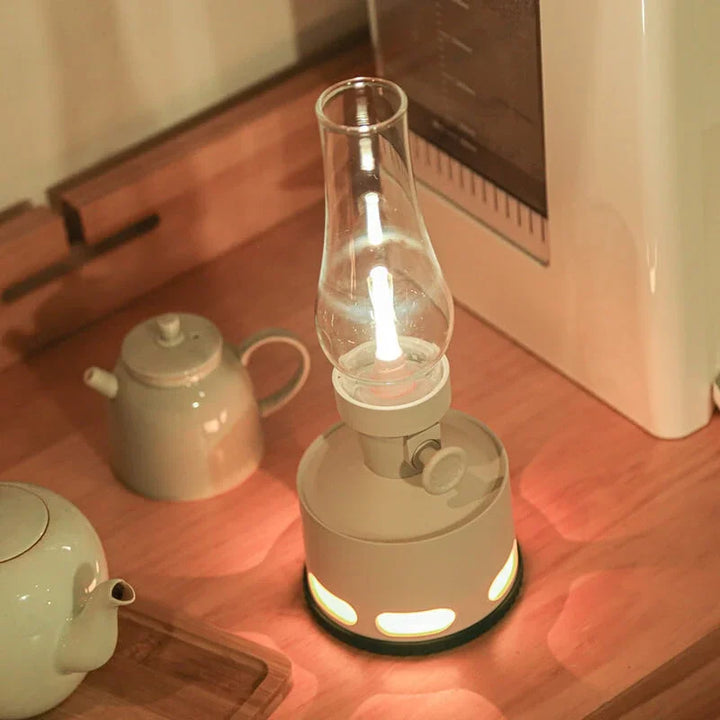 Rechargeable Vintage LED Lantern - LumaLantern-Green-Nora Luxe