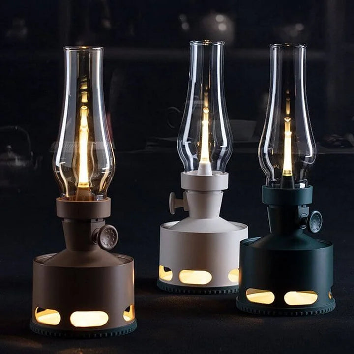 Rechargeable Vintage LED Lantern - LumaLantern-Green-Nora Luxe
