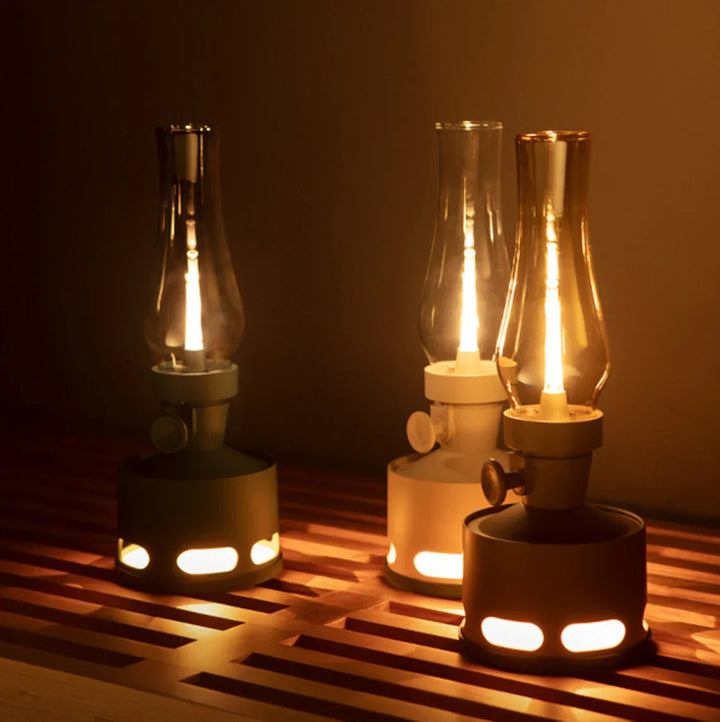 Rechargeable Vintage LED Lantern - LumaLantern-Green-Nora Luxe