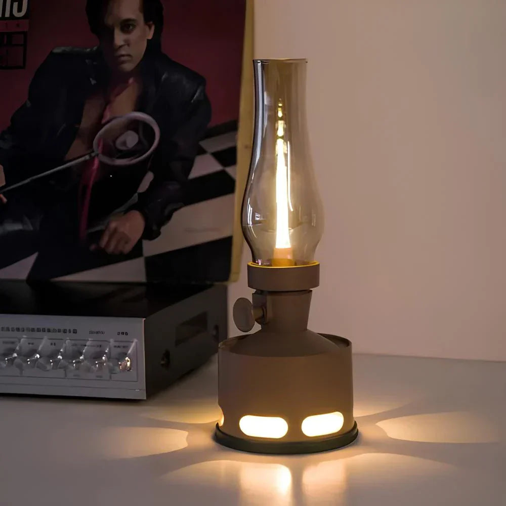 Rechargeable Vintage LED Lantern - LumaLantern-Green-Nora Luxe