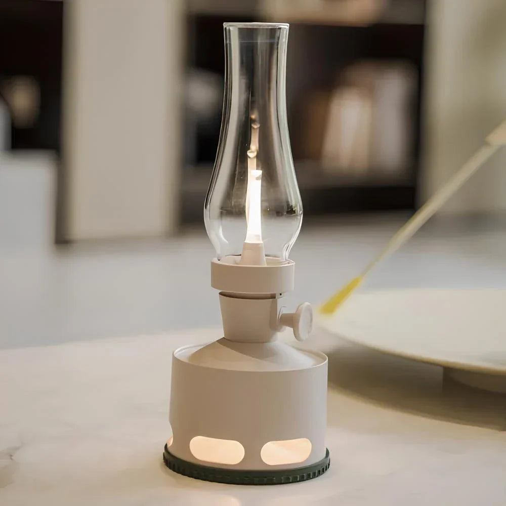 Rechargeable Vintage LED Lantern - LumaLantern-Green-Nora Luxe