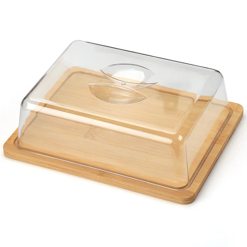 Rectangular Butter Dish with Bamboo Lid - FreshSeal-Nora Luxe