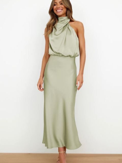 Refined Cocktail Dress - Livia-Light green-S-Nora Luxe