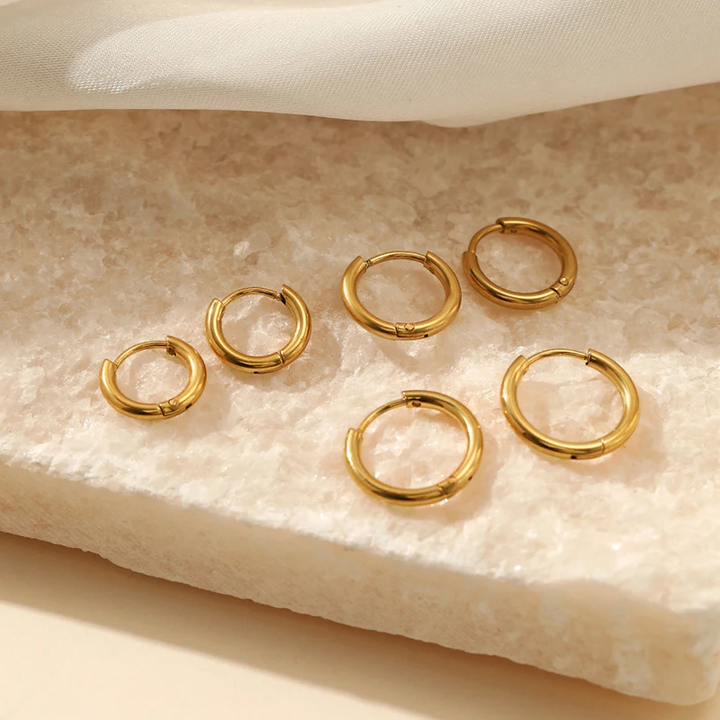 Refined Hoop Earrings - Sophia-Gold-0.31 in-Nora Luxe