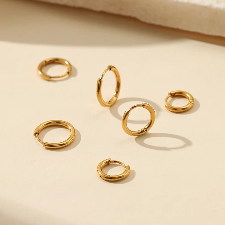 Refined Hoop Earrings - Sophia-Gold-0.31 in-Nora Luxe