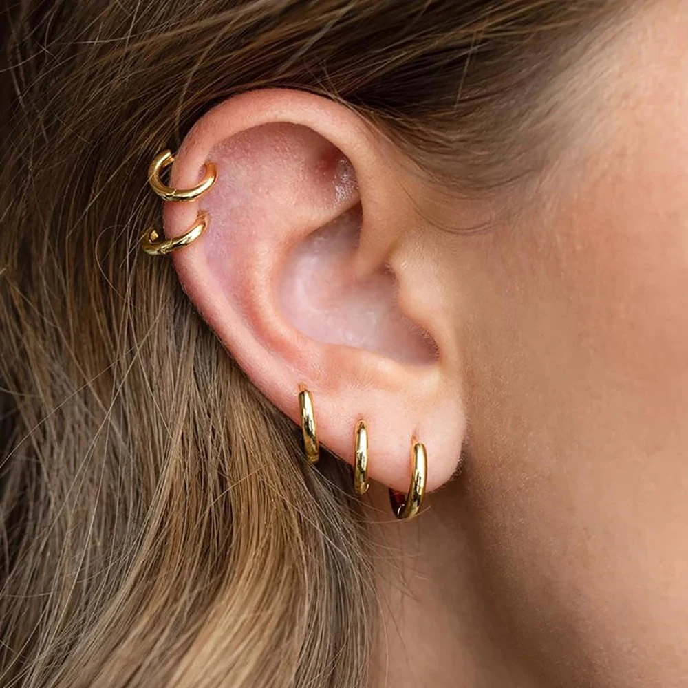 Refined Hoop Earrings - Sophia-Gold-0.31 in-Nora Luxe