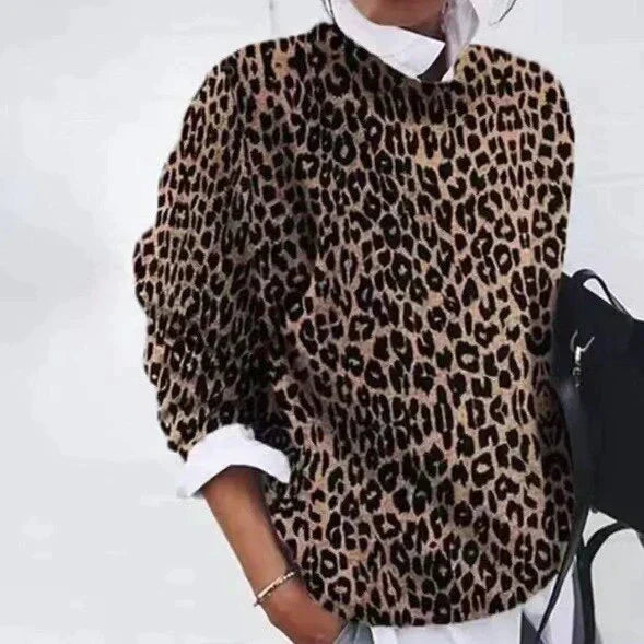 Refined Sweater with Print - Sienna-Leopard-S-Nora Luxe
