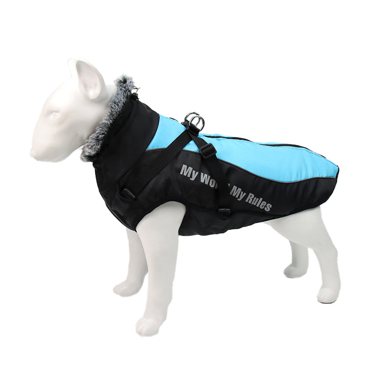 Reflective Dog Jacket with Harness - GlowPaw™-Blue-S-Nora Luxe