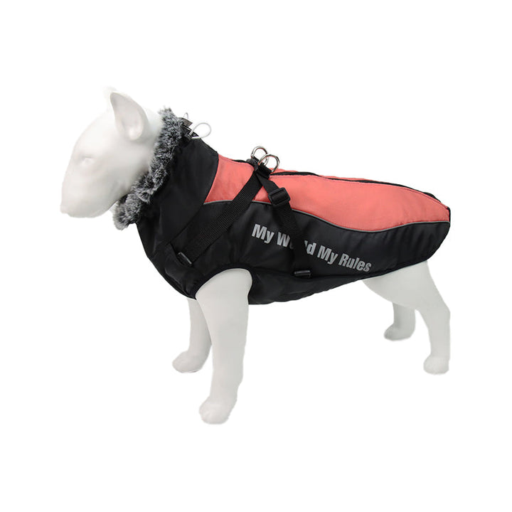 Reflective Dog Jacket with Harness - GlowPaw™-Orange-S-Nora Luxe