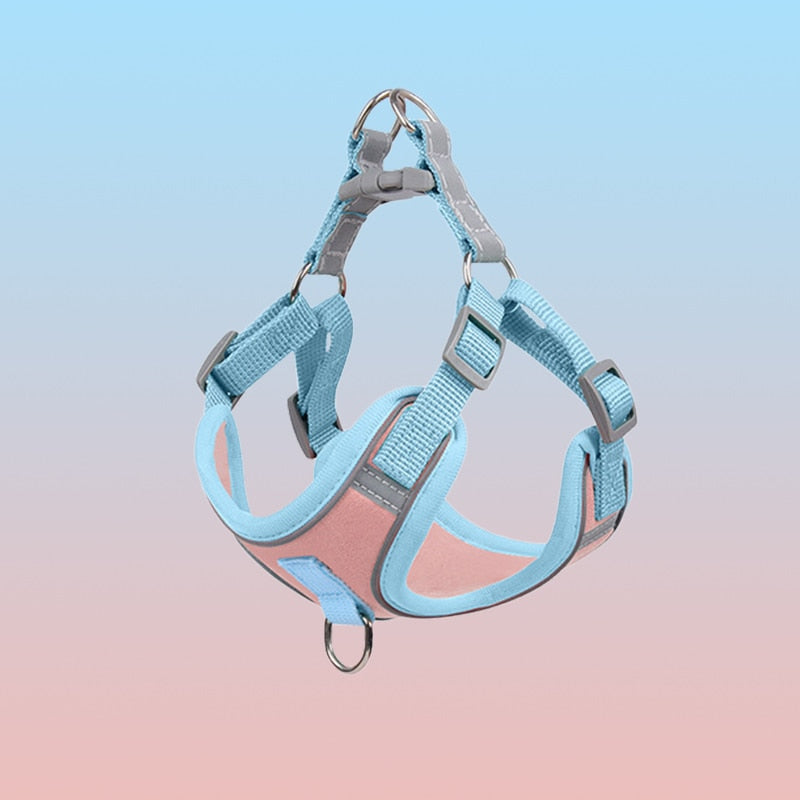 Reflective Puppy Harness - BrightPaw-Pink-S(5.51-8.82 lbs)-Nora Luxe