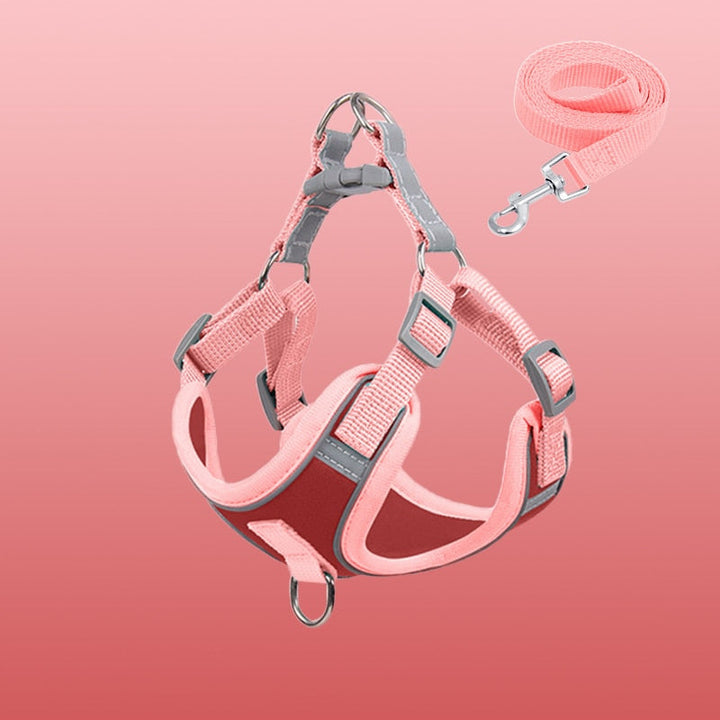 Reflective Puppy Harness - BrightPaw-Red Set-S(5.51-8.82 lbs)-Nora Luxe