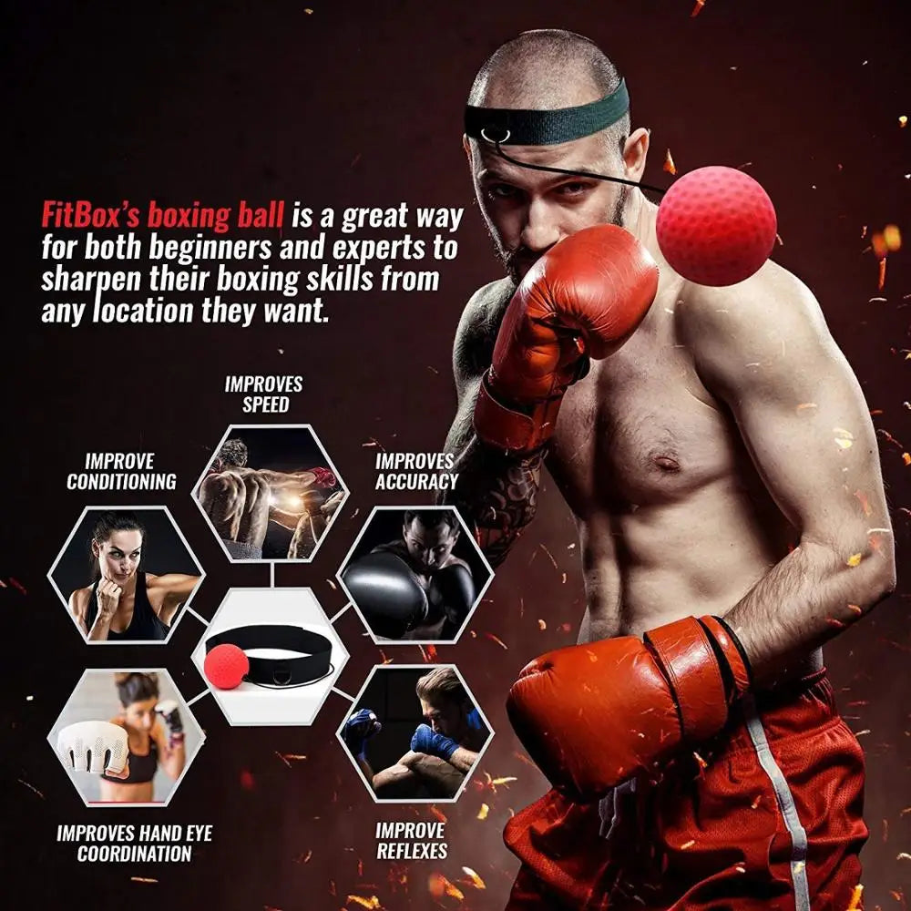Reflex ball for Boxing Training - PunchPro-Black (Light Weight)-Nora Luxe