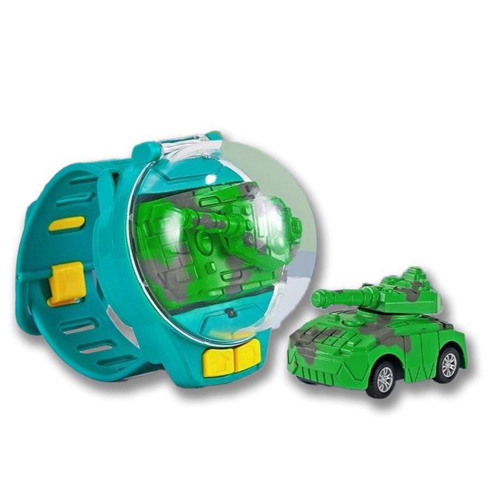 Remote Control Car Clock - RaceMaster-Green Tank-Nora Luxe