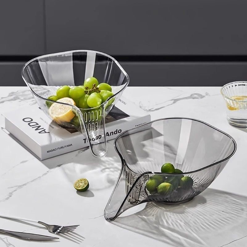 Removable Dish & Draining Basket - DrainEase-Grey-Nora Luxe