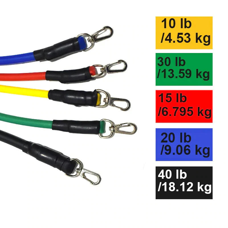 Resistance Band Set - FlexiFit-11 pieces-Nora Luxe