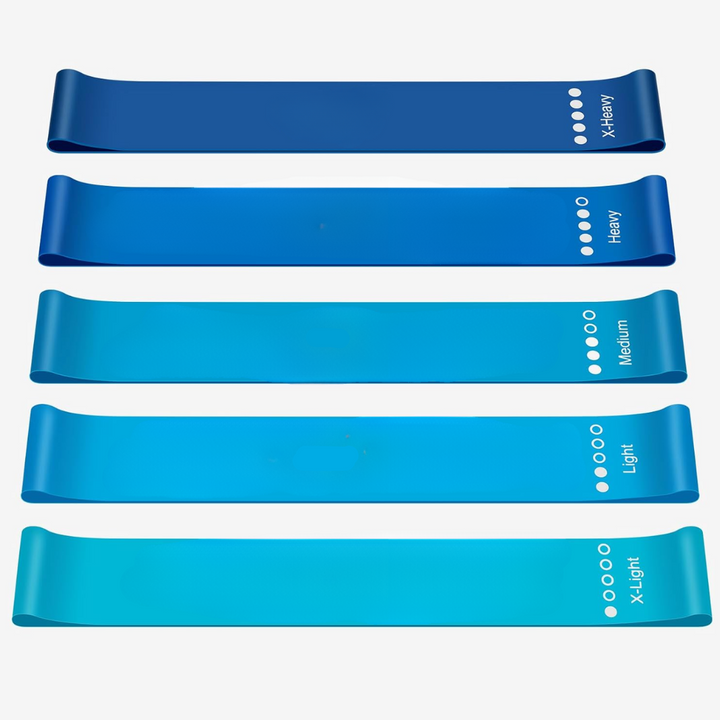 Resistance Bands Set – 5 Bands with Instructions and Storage Bag-Diverse colors-Nora Luxe
