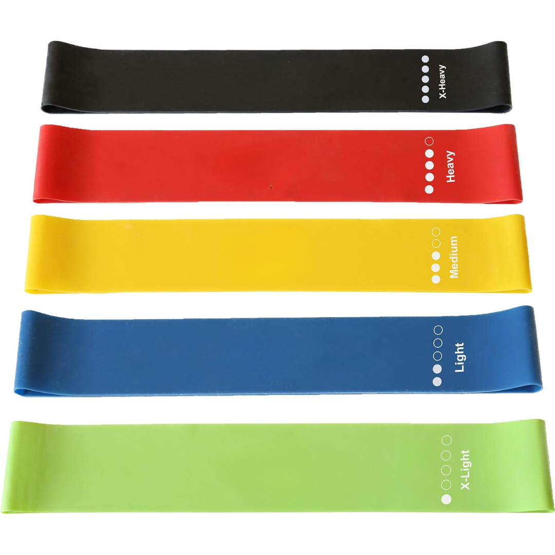 Resistance Bands Set – 5 Bands with Instructions and Storage Bag-Diverse colors-Nora Luxe
