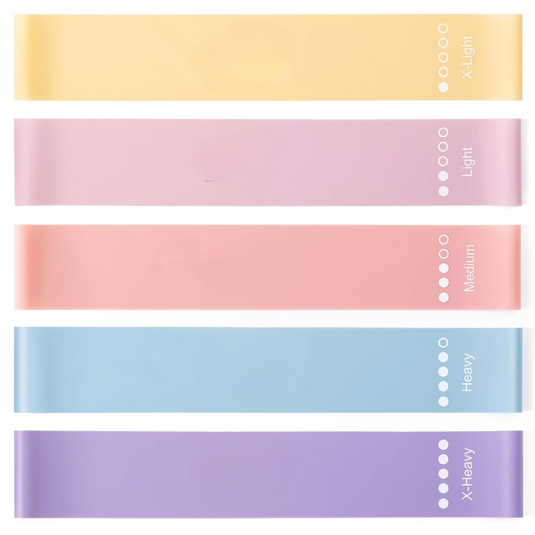 Resistance Bands Set – 5 Bands with Instructions and Storage Bag-Diverse colors-Nora Luxe