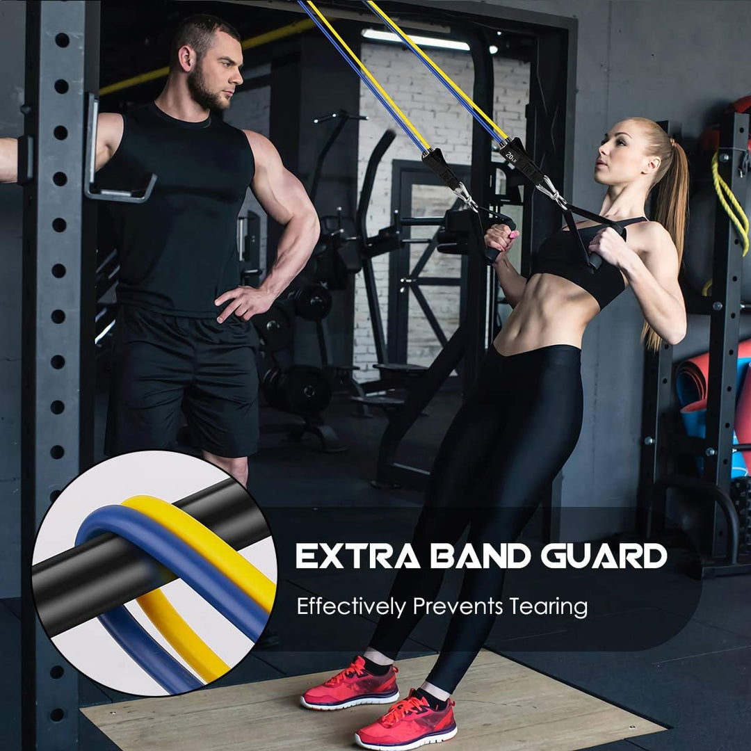 Resistance Bands with Handles-Colorful-Nora Luxe