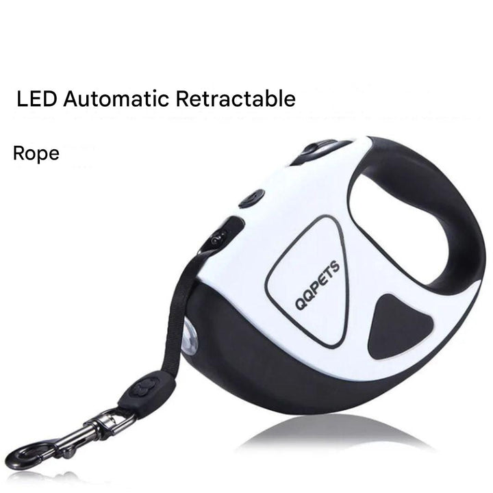 Retractable Dog Leash with LED Lighting - SafePaw-White-196.85 inches-Nora Luxe