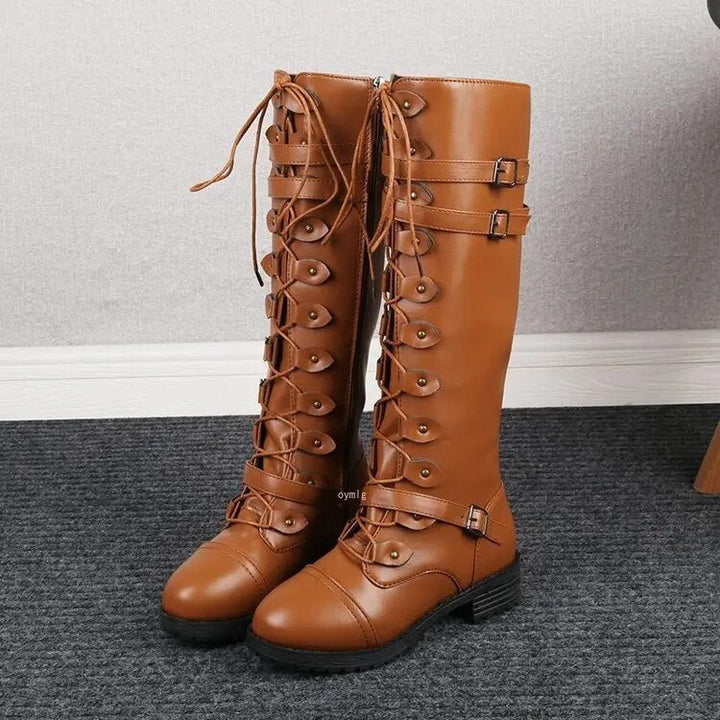 Retro Ankle Boots with Buckle - Elora-Yellow-4.0-Nora Luxe
