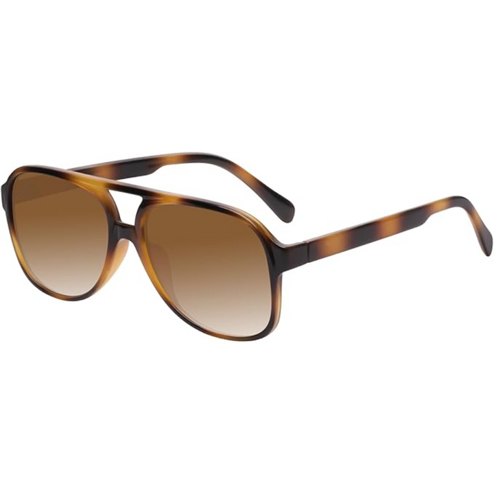 Retro Aviator Sunglasses - Indy-Brown Tortoise-Nora Luxe