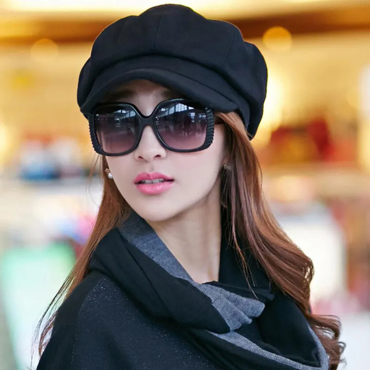 Retro Balloon Hat - Verna-Black-Nora Luxe