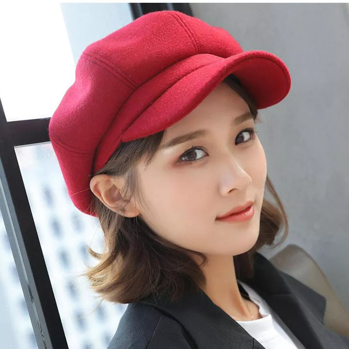 Retro Balloon Hat - Verna-Red-Nora Luxe