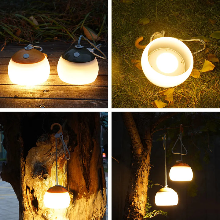 Retro Camping Lantern USB Rechargeable Light - CampGlow-Green-Nora Luxe