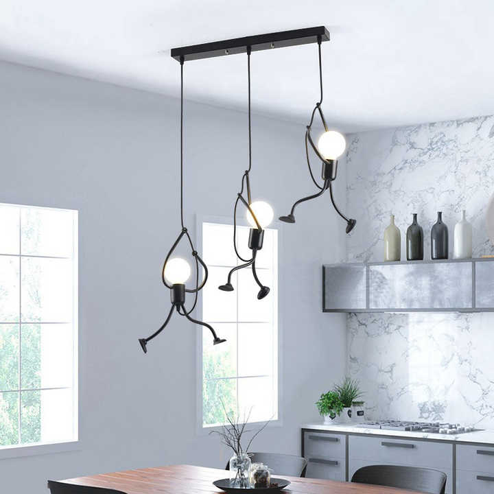 Retro Ceiling Lamp FunPop - PlayGlow-3 Lamps in One Beam-Nora Luxe