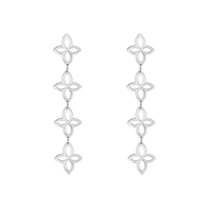 RETRO FLOWER HOOP EARRINGS - Limited Edition-925 Sterling Silver-Nora Luxe