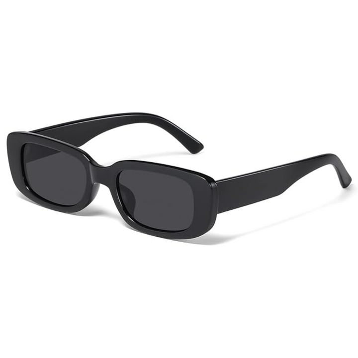 Retro Rectangular Y2K Sunglasses - Aria-Black-Nora Luxe
