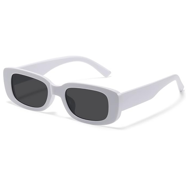 Retro Rectangular Y2K Sunglasses - Aria-White-Nora Luxe