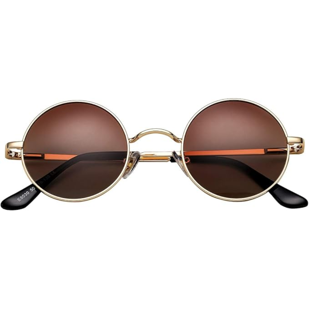 Retro Round Polarized Sunglasses - Lenno