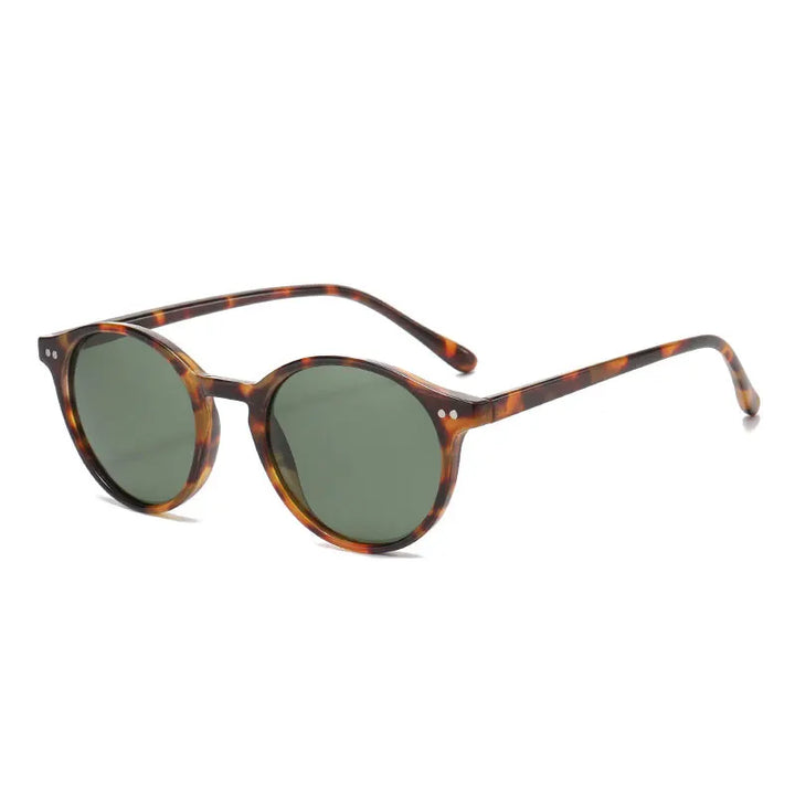 Retro Round Polarized Sunglasses - SunnyStyle-Dark Brown/Gray-Nora Luxe