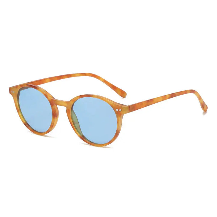Retro Round Polarized Sunglasses - SunnyStyle-Orange/Blue-Nora Luxe